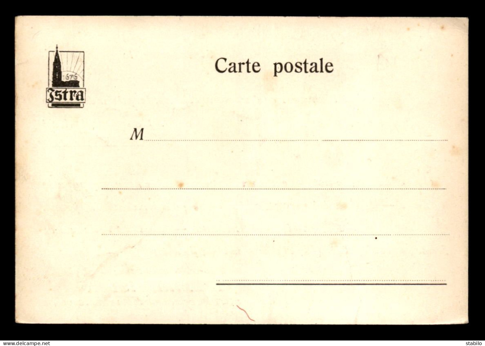 67 - STRASBOURG - CARTE DE SERVICE DE LA LIBRAIRIE ISTRA, IMPRIMERIE-MAISON D'EDITION, 15 RUE DES JUIFS - Strasbourg