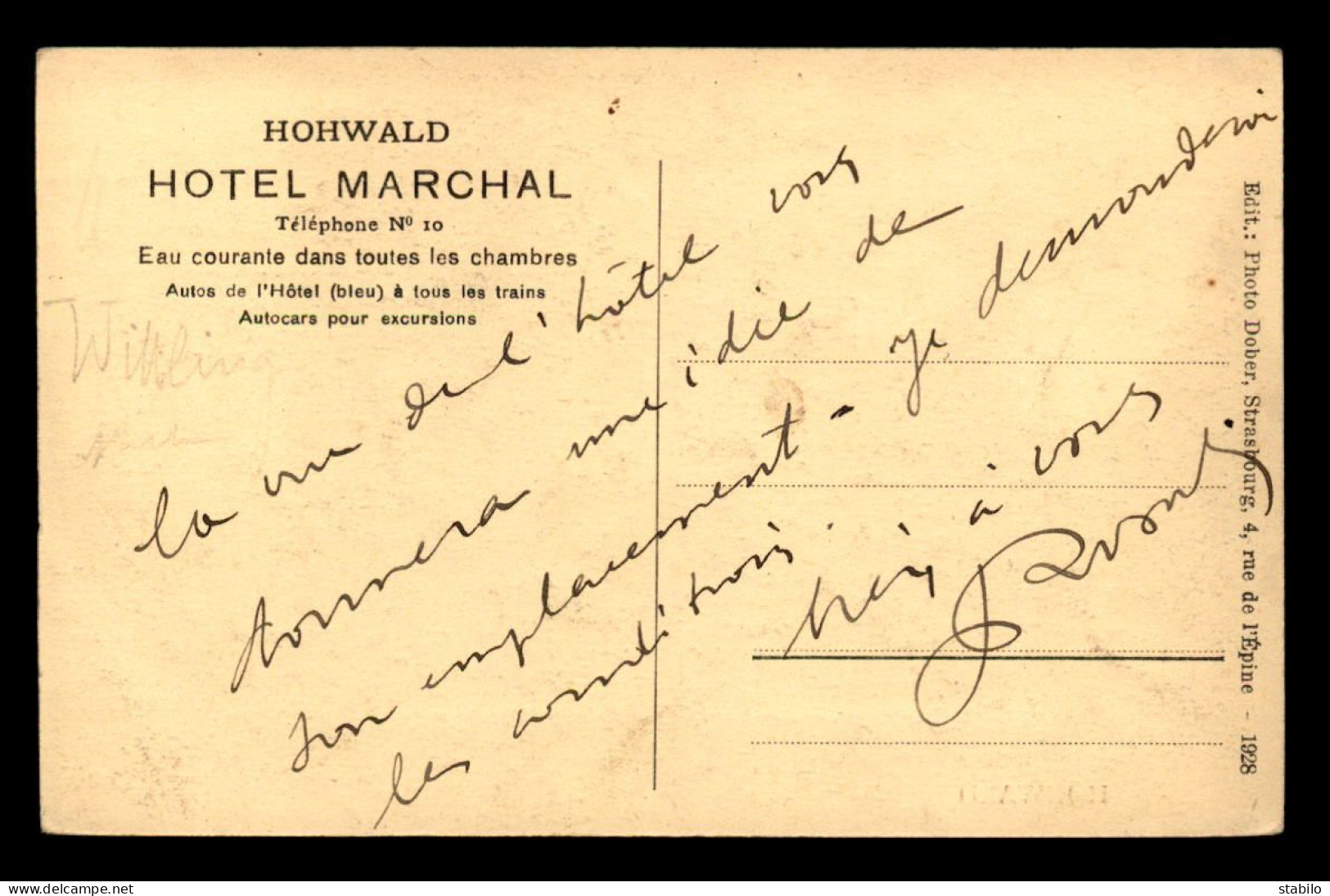 67 - HOHWALD - HOTEL MARCHAL - Autres & Non Classés