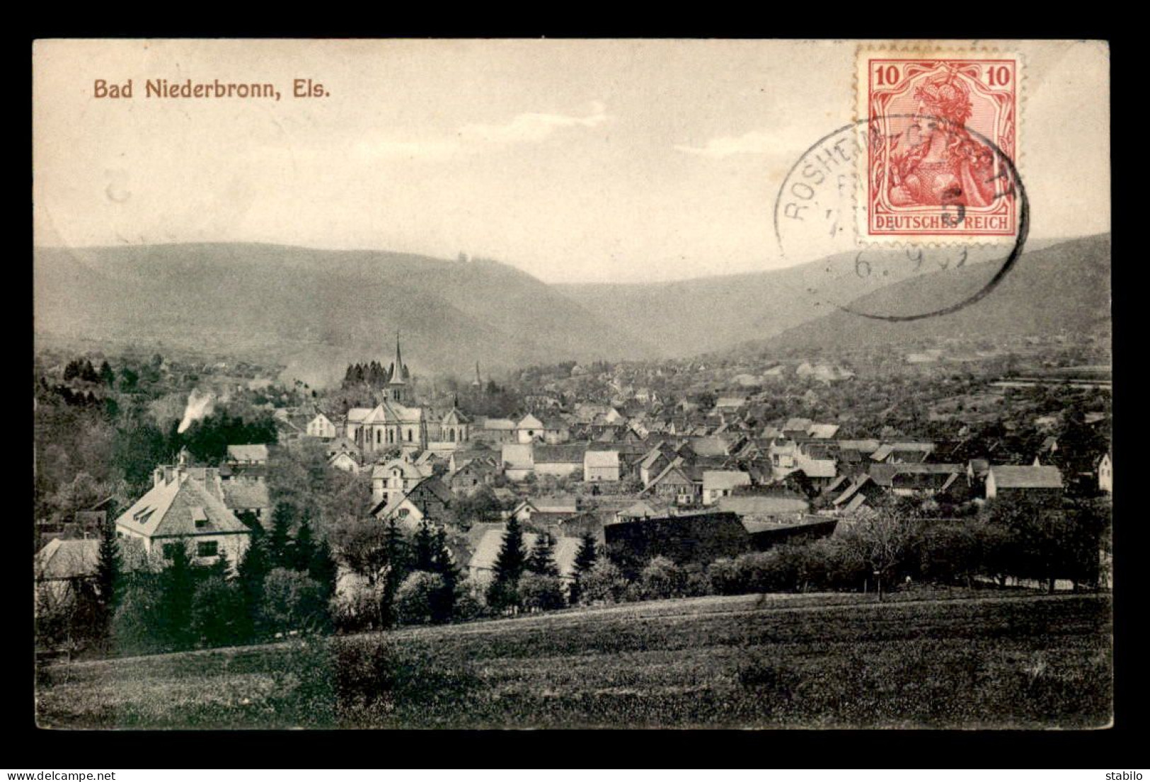 67 - NIEDERBRONN-LES-BAINS - VUE GENERALE - AU VERSO CHACHET AMBULANT - Niederbronn Les Bains