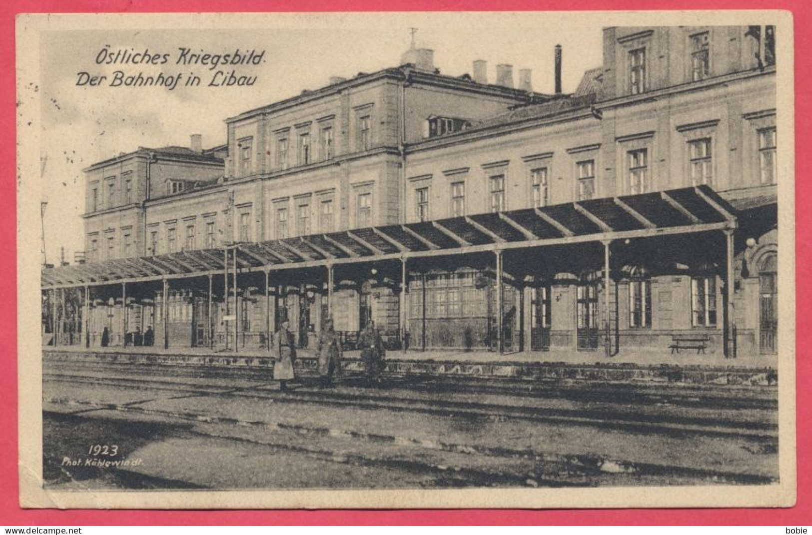 Libau = Liepāja - Lettland Latvijas Lettonie Baltikum : Bahnhof -  Krieg 1914-18 / Stempel Feldpoststation Nr 168. - Lettonie