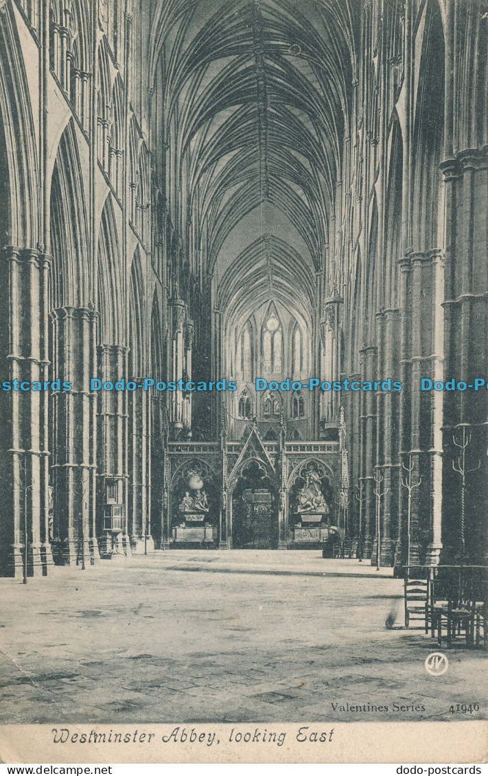 R008937 Westminster Abbey Looking East. Valentine. No 41946. 1906 - Monde