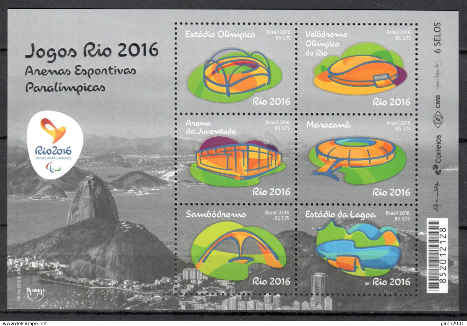 Brazil 2016 Brasil / Paralympic Games Rio De Janeiro · Stadiums MNH Juegos Paralímpicos Olympische Spiele / Cu22156 C5-3 - Verano 2016: Rio De Janeiro