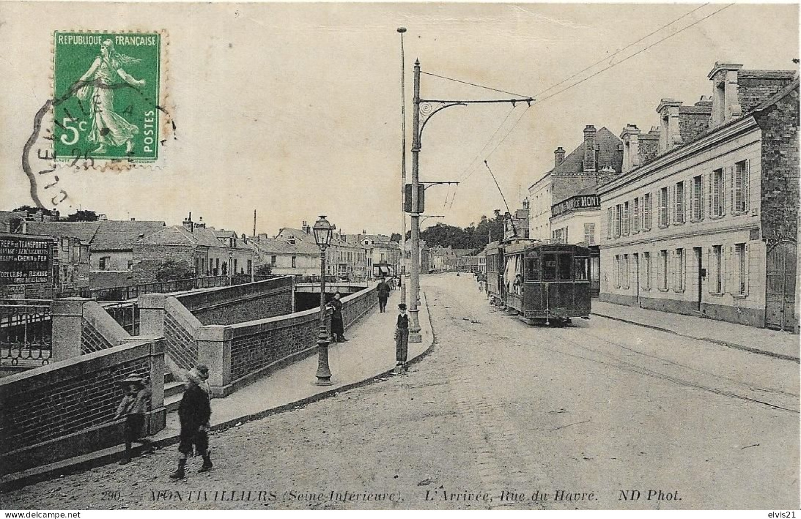 MONTIVILLIERS L' Arrivée Du Tramway. Rue Du Havre - Montivilliers