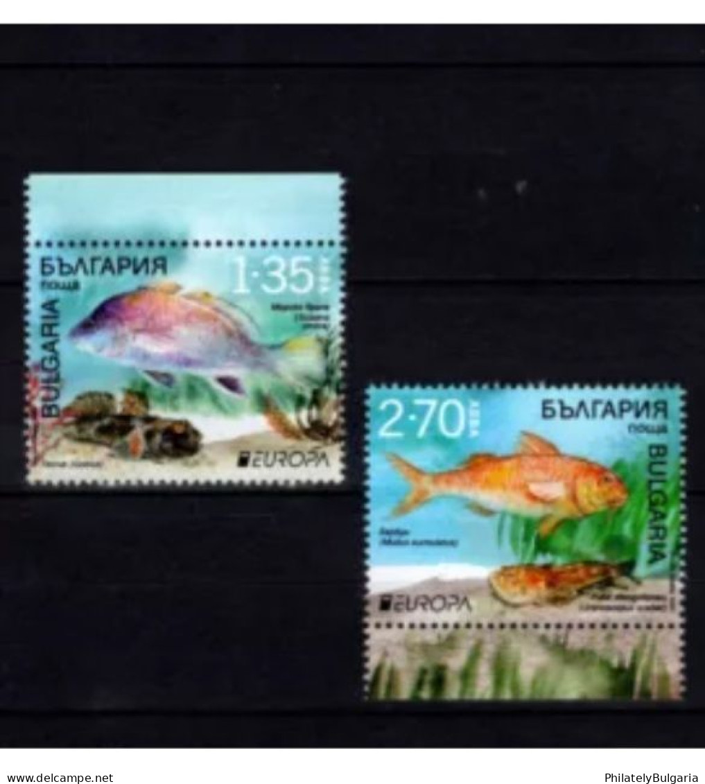 Bulgaria 2024 - Europa CEPT - Underwater Fauna And Flora A Set Of Two Postage Stamps MNH - Poissons
