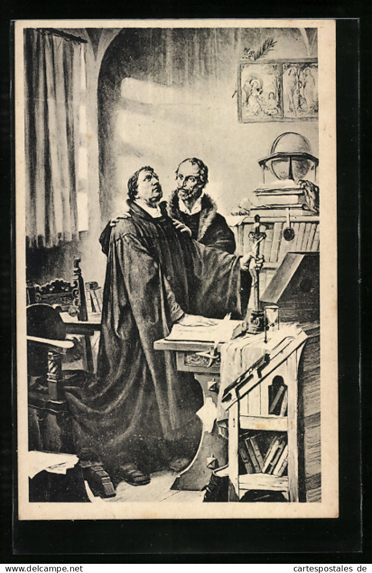 AK Luther Und Melanchthon, Karte Zum Reformationsjubiläum 1917  - Historische Persönlichkeiten