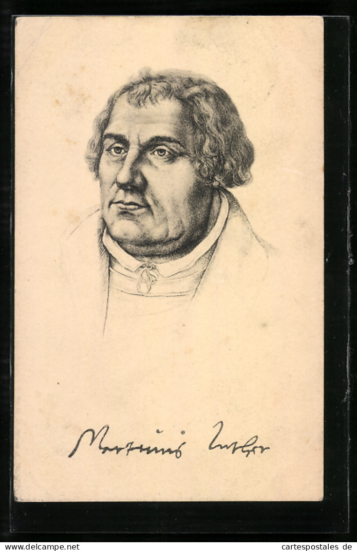 AK Portrait Des Theologen Martin Luthers  - Historical Famous People