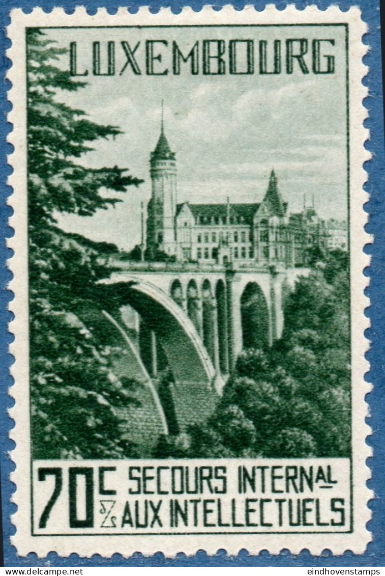 Luxemburg 1935 70 Cnew Bridge & Savings Bank, International Aid Emigrated Scientists 1 Value MH - Ungebraucht