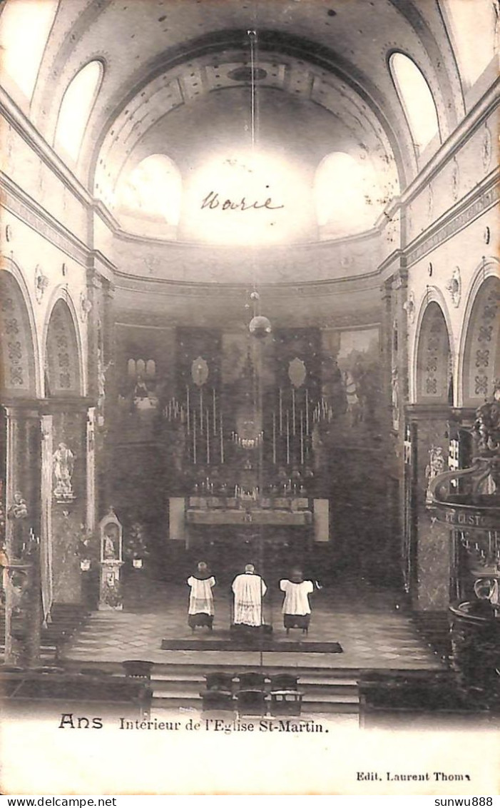 Ans - Intérieur De L'Eglise St-Martin (Edit. Laurent Thoma 1902) - Ans