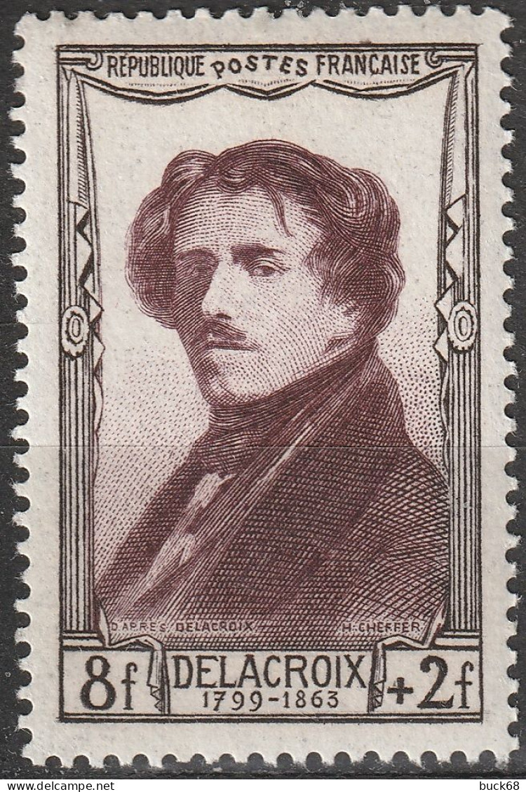 FRANCE  892 * MH Célébrité Peintre Eugène DELACROIX 1951 - Unused Stamps