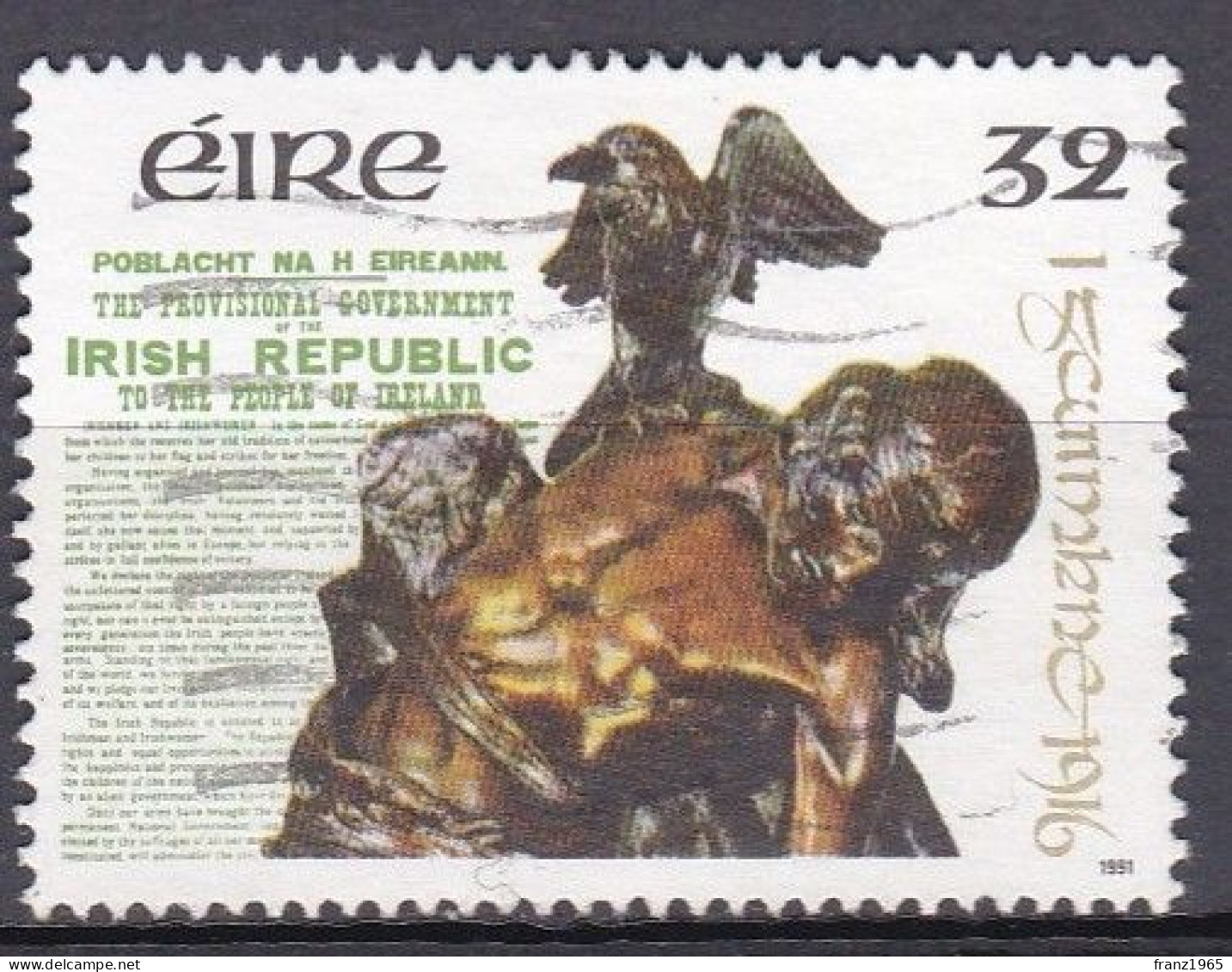 Easter Rising 1916 - 1991 - Oblitérés