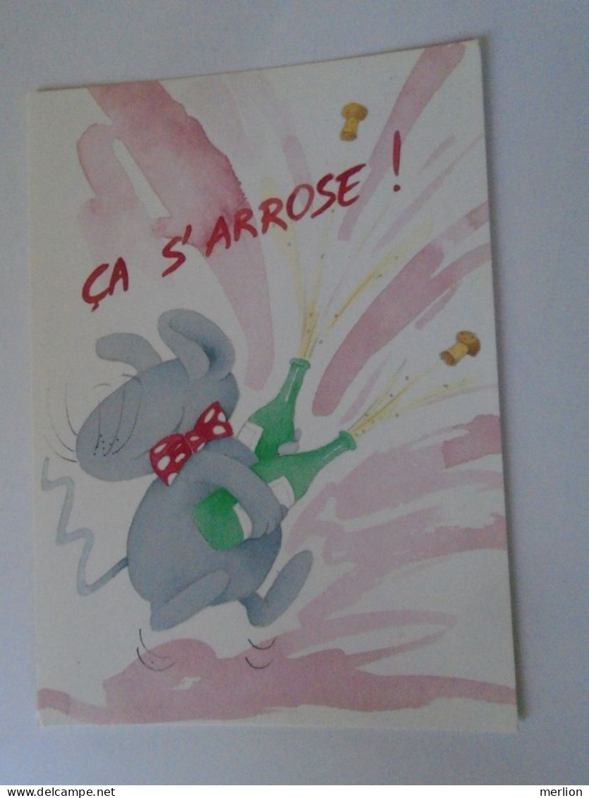 D203160    CPM  Mouse Maus Souris  -Ca S'arrose!  - Champagne -  Une Carte ALEX  De Hanne Türk Pour Cadimage -Salzburg - Autres & Non Classés