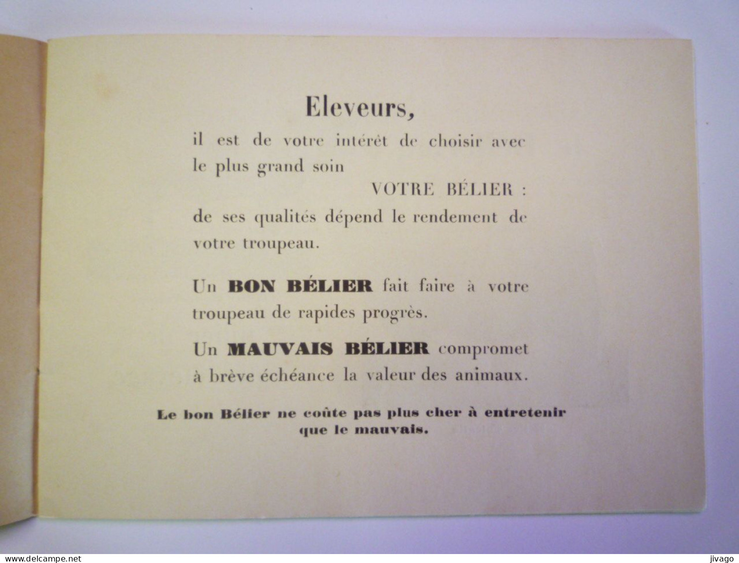 2024 - 1868  " LE CHOIX DU BELIER "  Petite Brochure  PUB   (16 Pages)   XXX - Advertising