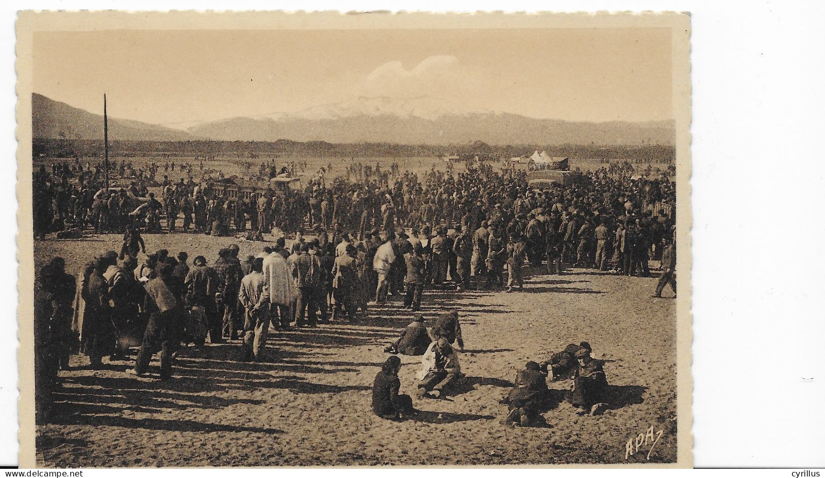 66 - UN COIN DU CAMP D'ARGELES-SUR-MER ET LE CANIGOU - Guerre D'Espagne - Argeles Sur Mer