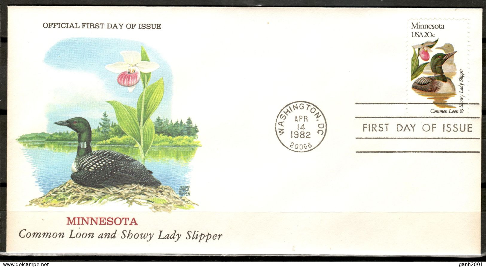 USA 1982 Estados Unidos / Official First Day Of Issue Birds Flowers Minnesota FDC Aves Flores Blumen Vögel / Lc23  75-24 - Other & Unclassified