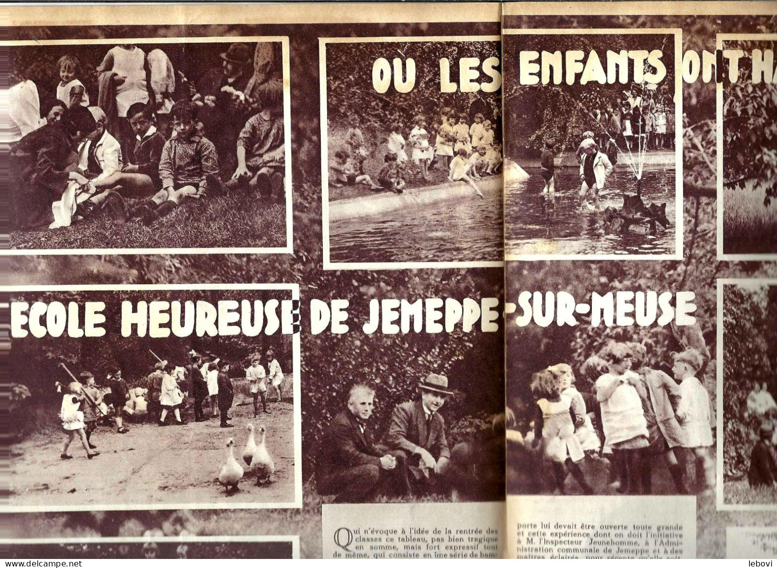 «L’école Heureuse De JEMEPPE-SUR-MEUSE» Article De 2 Pages 8 Photos Dans « A-Z» Hebdomadaire Illustrée N° 26 (18/09/1932 - Belgium
