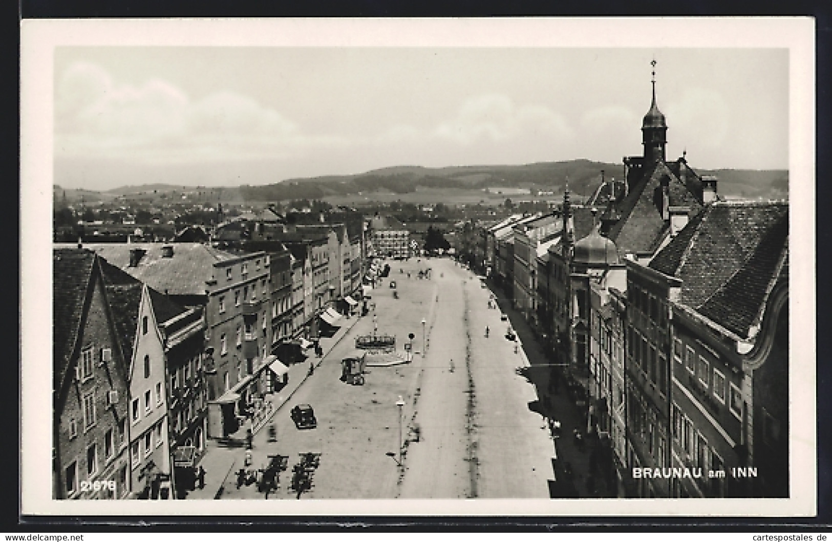 AK Braunau A. Inn, Strassenpartie Aus Der Vogelschau  - Other & Unclassified