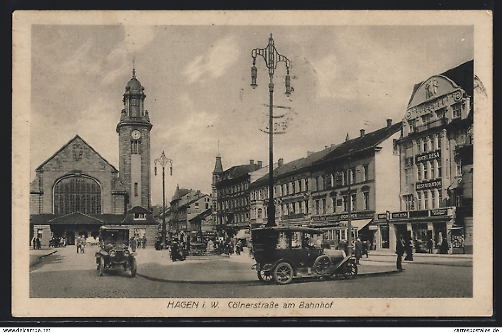 AK Hagen I. W., Cölnerstrasse Am Bahnhof  - Hagen