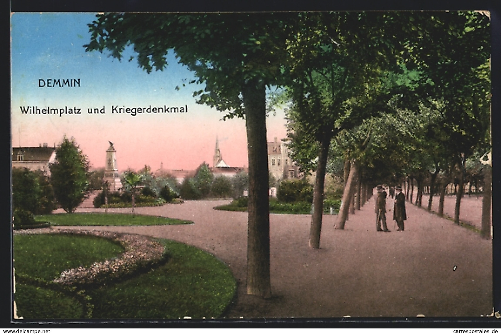 AK Demmin, Wilhelmplatz Und Kriegerdenkmal  - Demmin