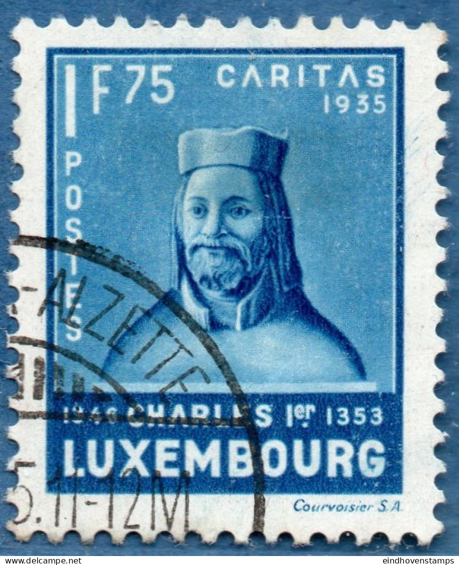 Luxemburg 1935 1.75 Fr Charles I, Caritas 1 Value Cancelled - Nuevos