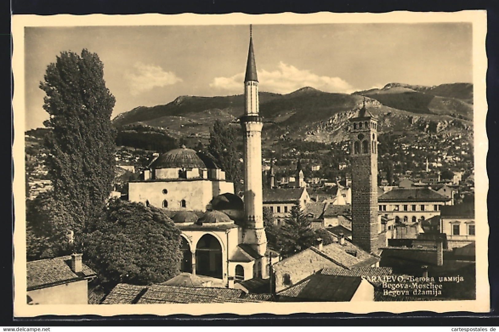 AK Sarajewo, Blick Auf Die Begova Moschee  - Bosnien-Herzegowina