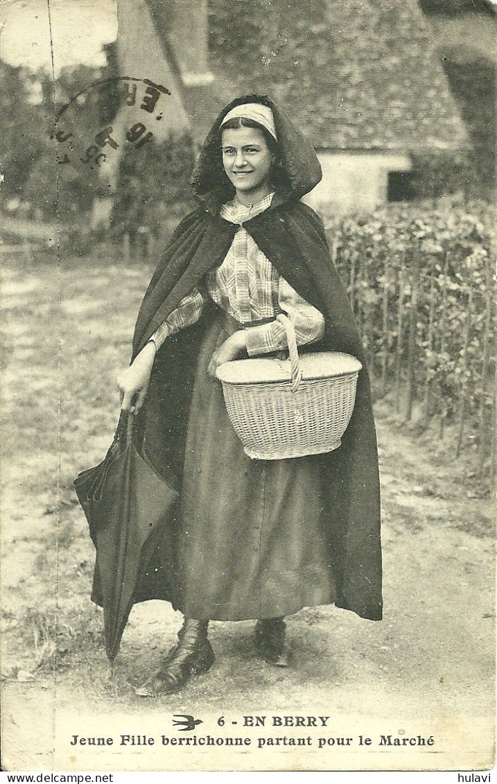 EN BERRY - JEUNE FILLE BERRICHONNE PARTANT POUR LE MARCHE (ref A873) - Autres & Non Classés