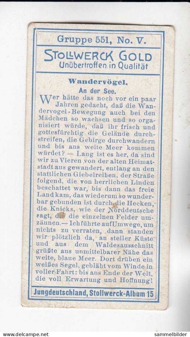 Stollwerck Album No 15 Wandervögel   An Der See    Grp 551#5 Von 1915 - Stollwerck