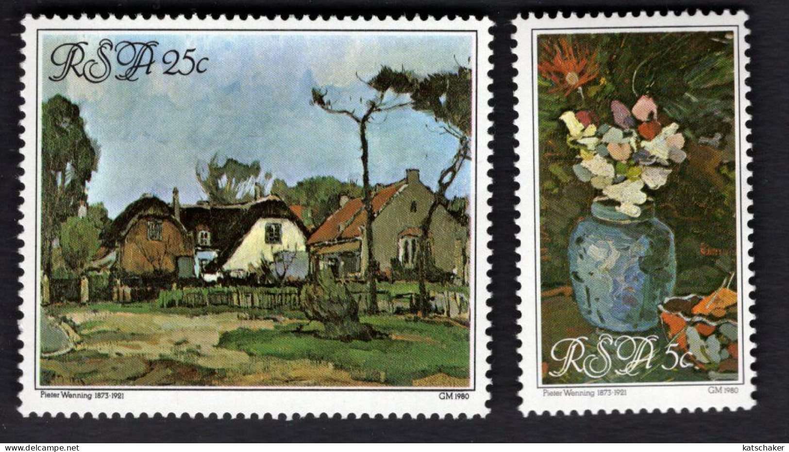 2031814160 1980 SCOTT 532 533 (XX)  POSTFRIS MINT NEVER HINGED - PAINTINGS BY PIETER WENNING - Unused Stamps
