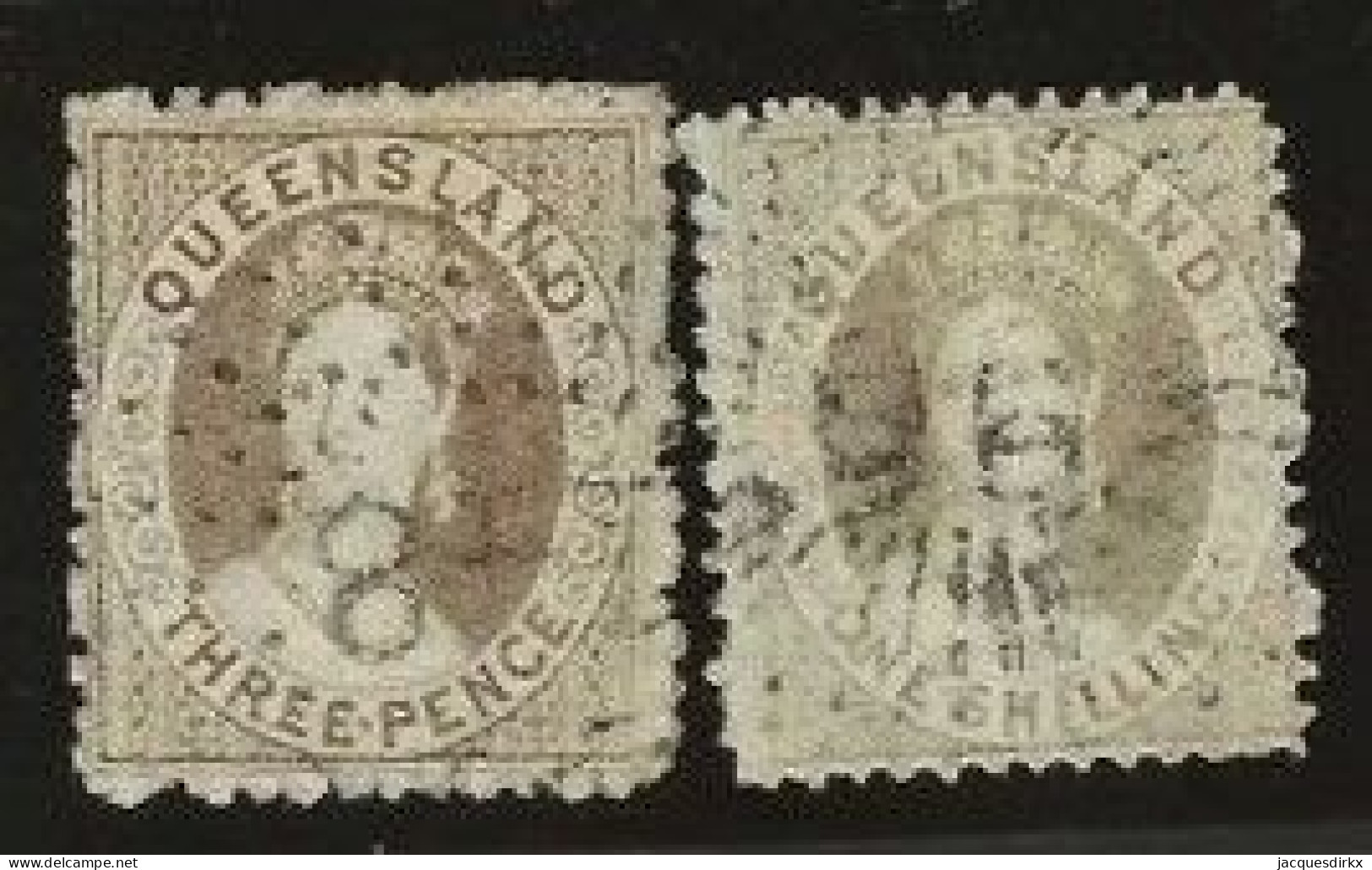 Queensland    .   SG    .   67  2x     .   O      .     Cancelled - Used Stamps