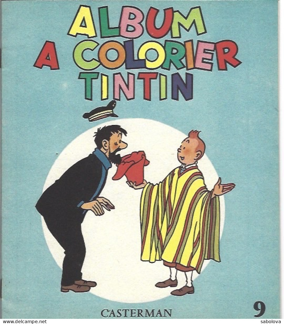 Tintin Album à Colorier  N° 9 1969 - Altri & Non Classificati