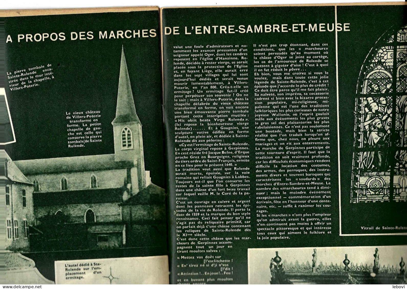 «A Propos Des Marches De L’ENTRE-SAMBRE-ET-MEUSE» Article De 2 Pages (7 Photos) Dans « A-Z » Hebdomadaire Illustrée --> - Belgique