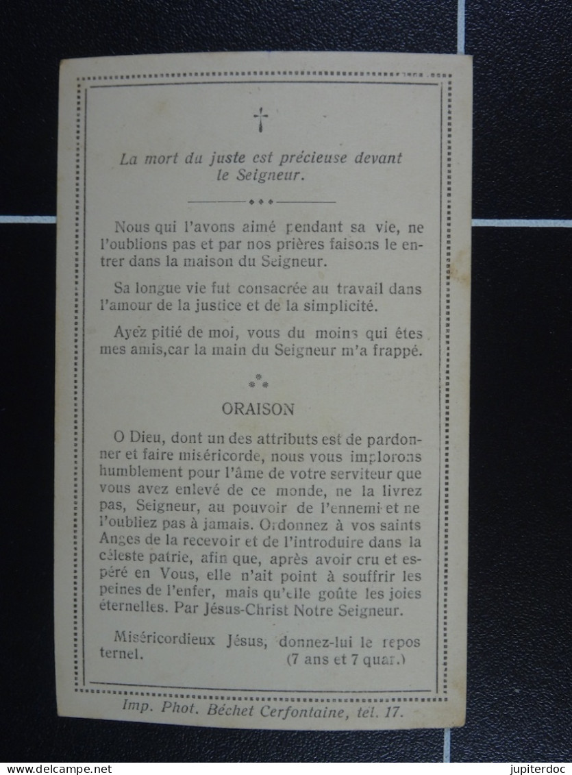 Aimé Ducoeur épx Mazay Froidchapelle 1859  1930  /37/ - Devotieprenten