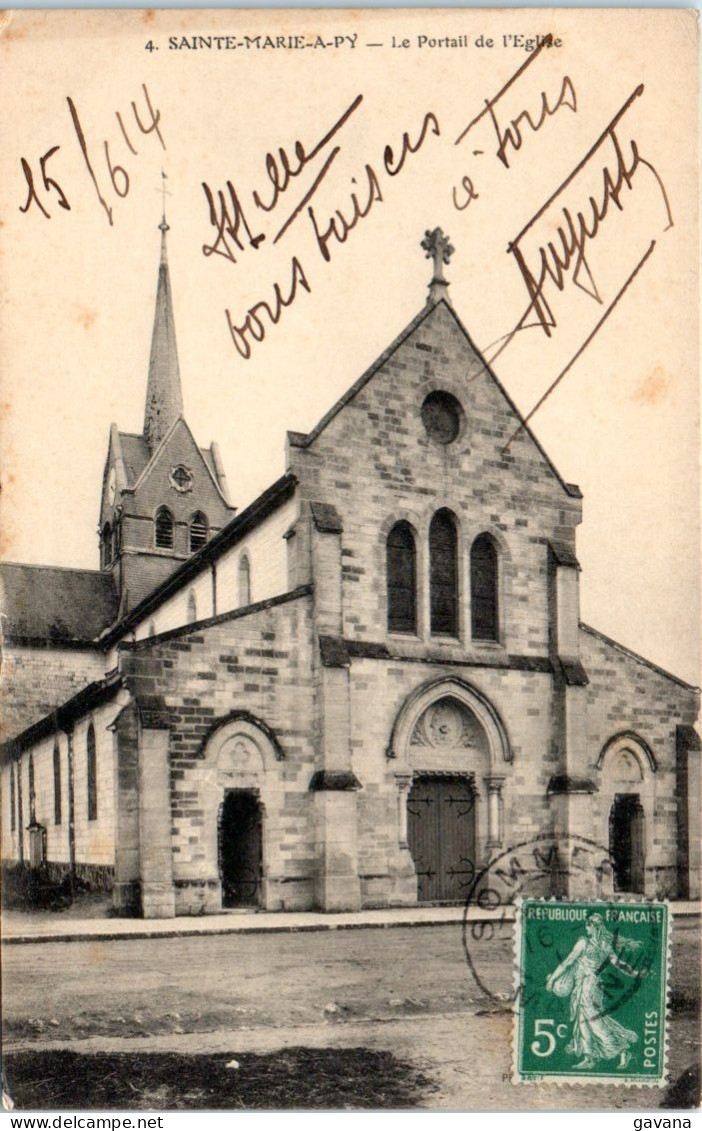 51 SAINTE-MARIE-A-PY - Le Portail De L'église - Andere & Zonder Classificatie