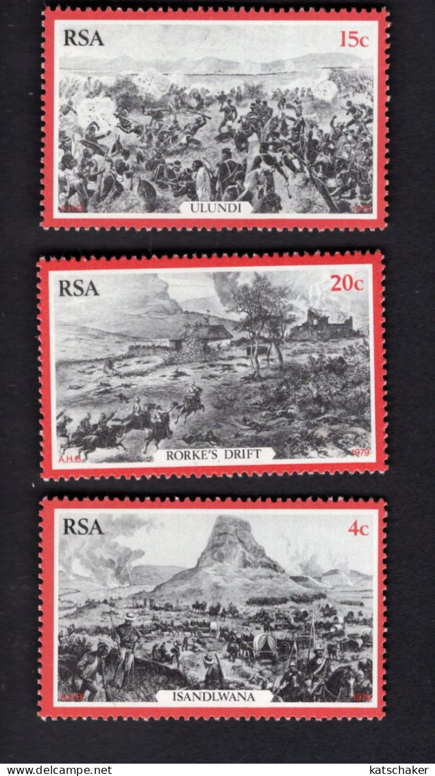 2031814619 1980 SCOTT 519 521 (XX)  POSTFRIS MINT NEVER HINGED - CENTENARY OF ZULU WAR - Unused Stamps