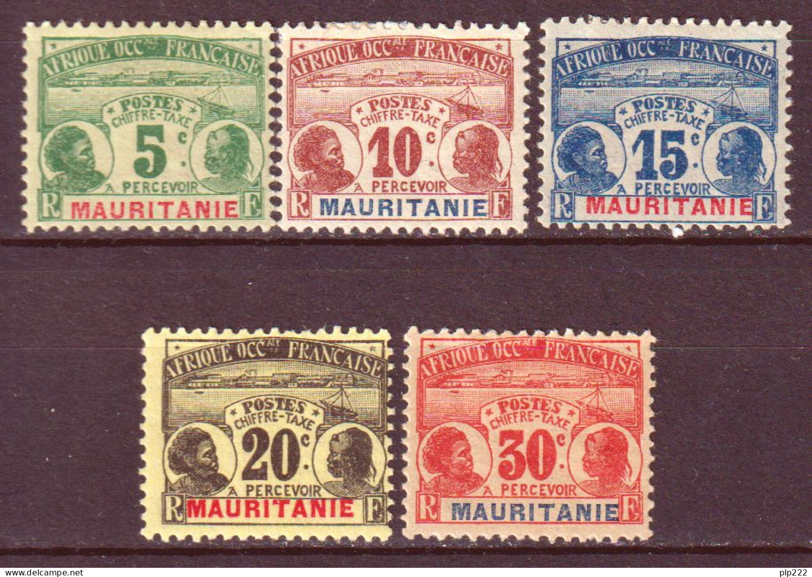 Mauritania 1906 Segnatasse Y.T.9/13 */MH VF/F - Ongebruikt