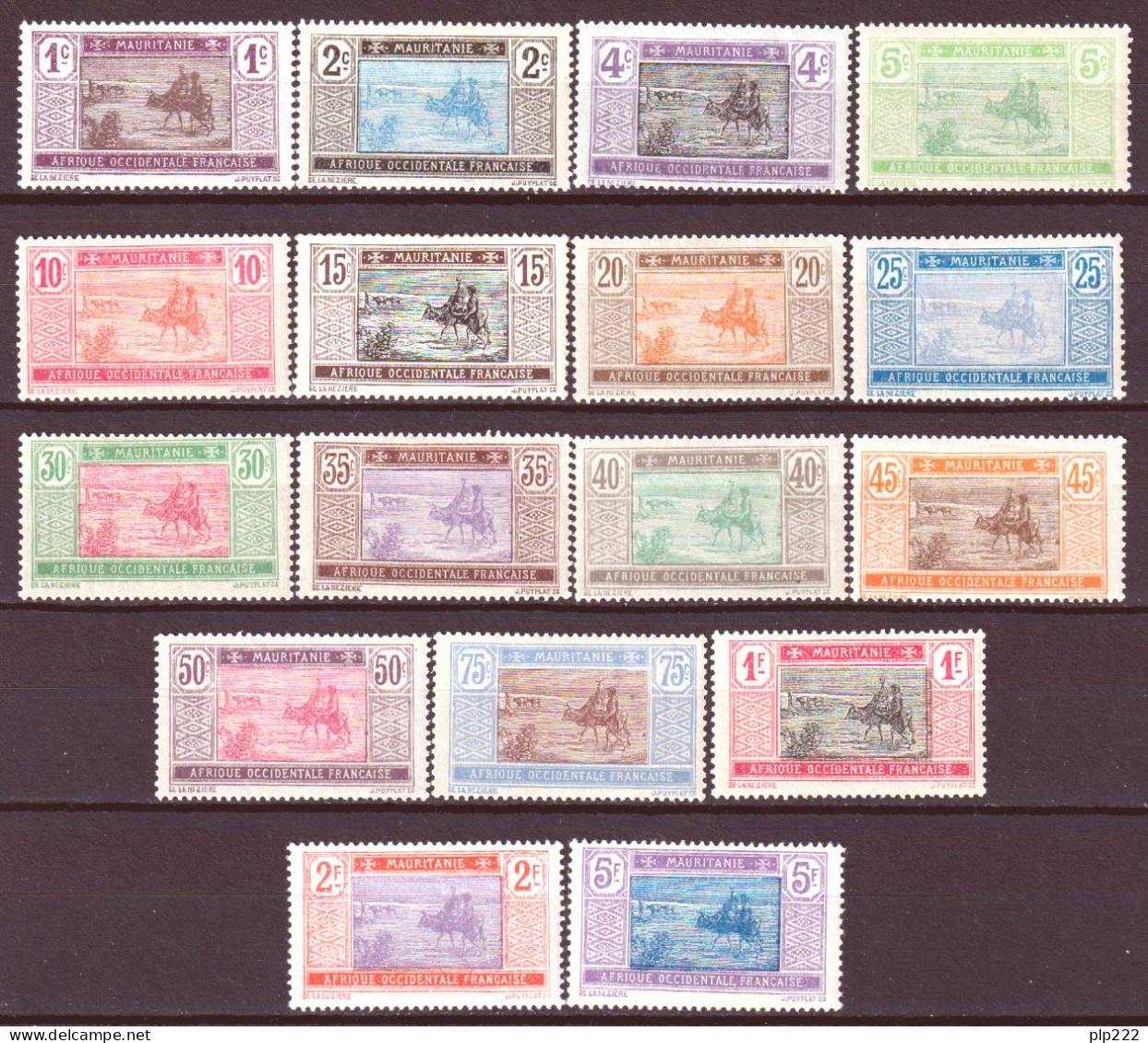 Mauritania 1913 Y.T.17/33 */MH VF/F - Unused Stamps