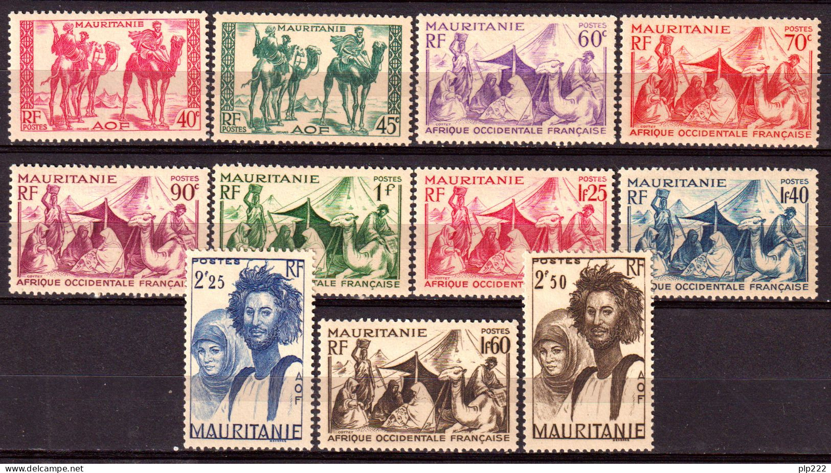 Mauritania 1939 Y.T.105/15 */MH VF/F - Ongebruikt