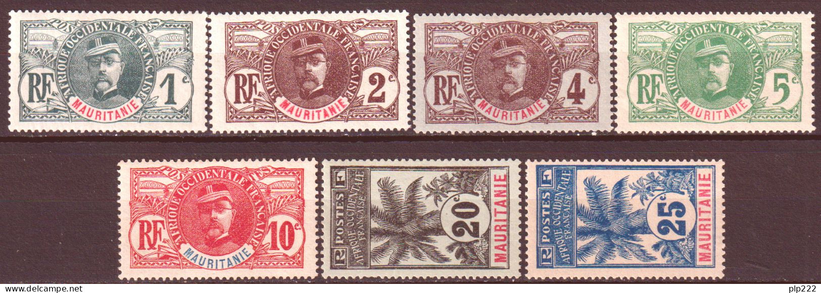 Mauritania 1906 Y.T.1/7 */MH VF/F - Ongebruikt