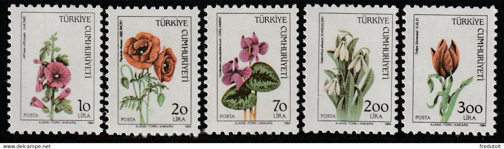 TURQUIE - N°2440/4 ** (1984) Flore - Ungebraucht