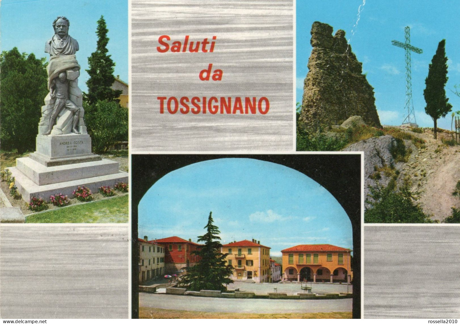 CARTOLINA ITALIA 1976 BOLOGNA TOSSIGNANO SALUTI VEDUTINE Italy Postcard ITALIEN Ansichtskarten - Bologna