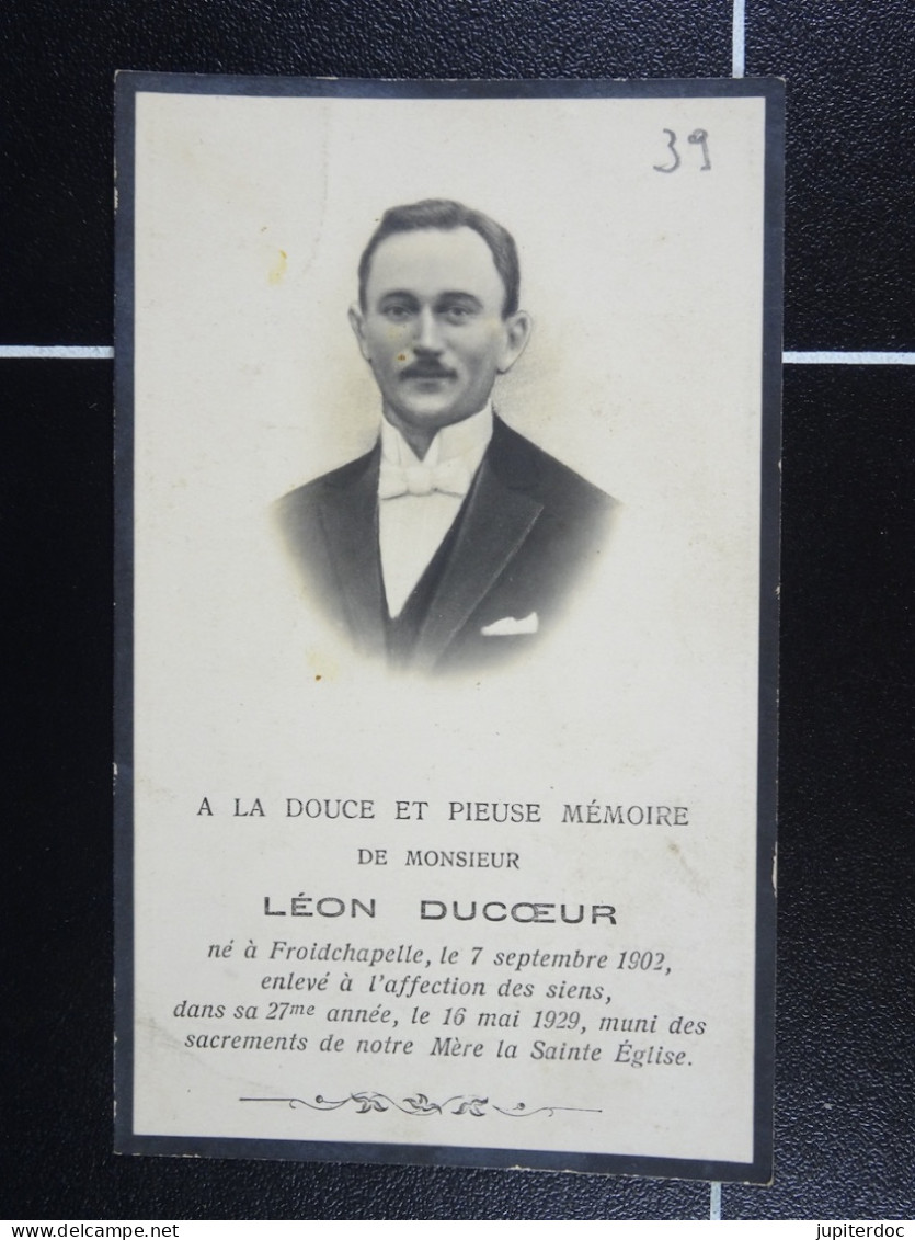 Léon Ducoeur Froidchapelle 1902 1929  /40/ - Devotion Images