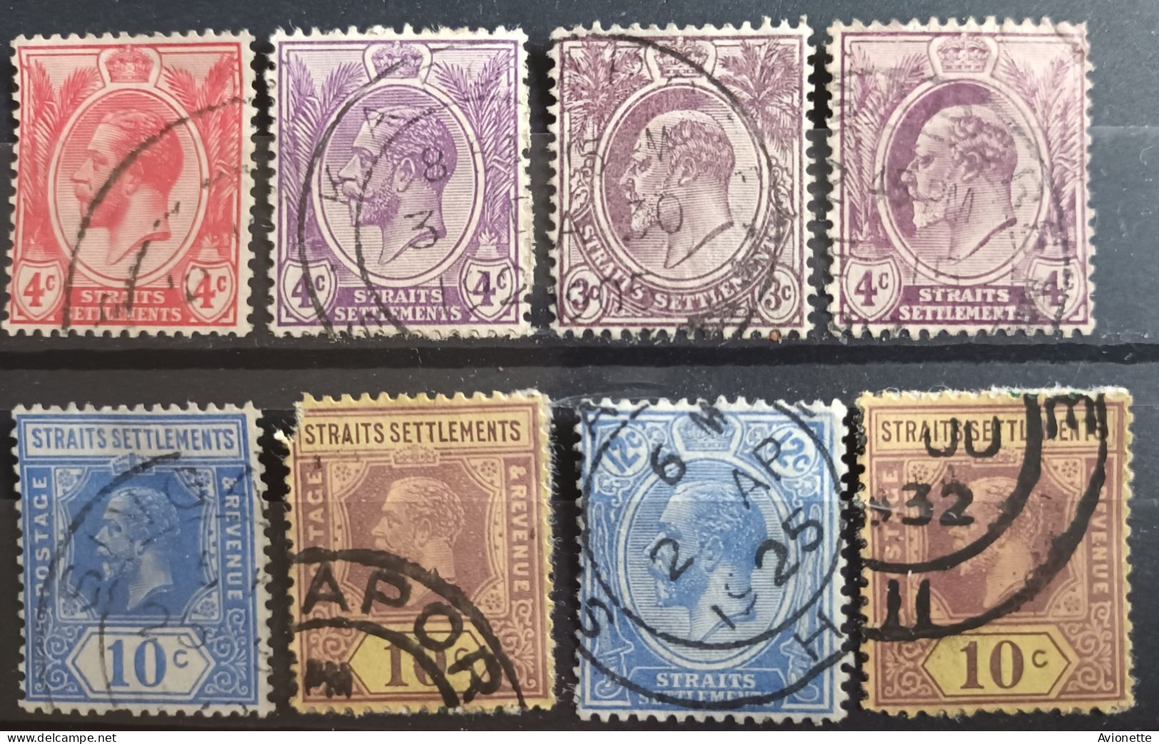 Straits Settlements (12 Timbres) - Used Stamps