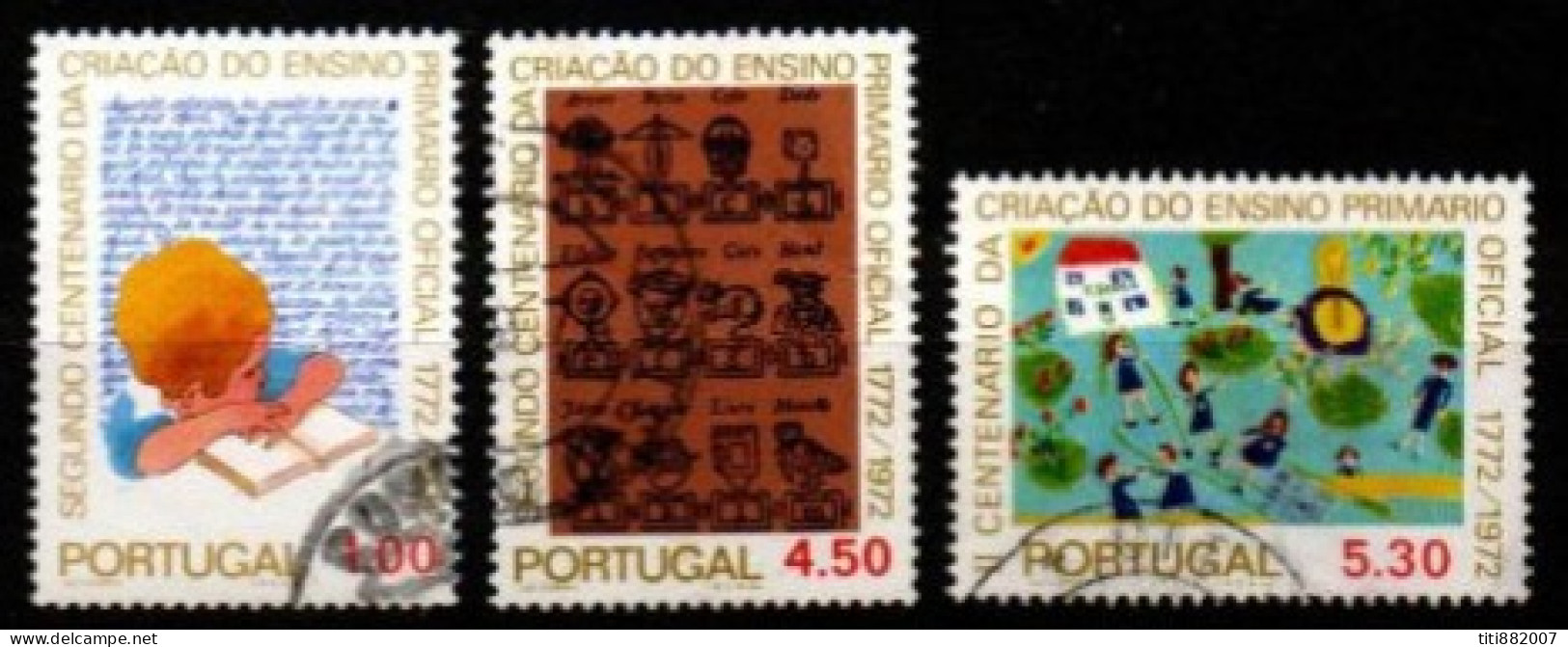 PORTUGAL    -   1973.    Y&T N° 1196 à 1198 Oblitérés.    Enseignement Primaire - Usado