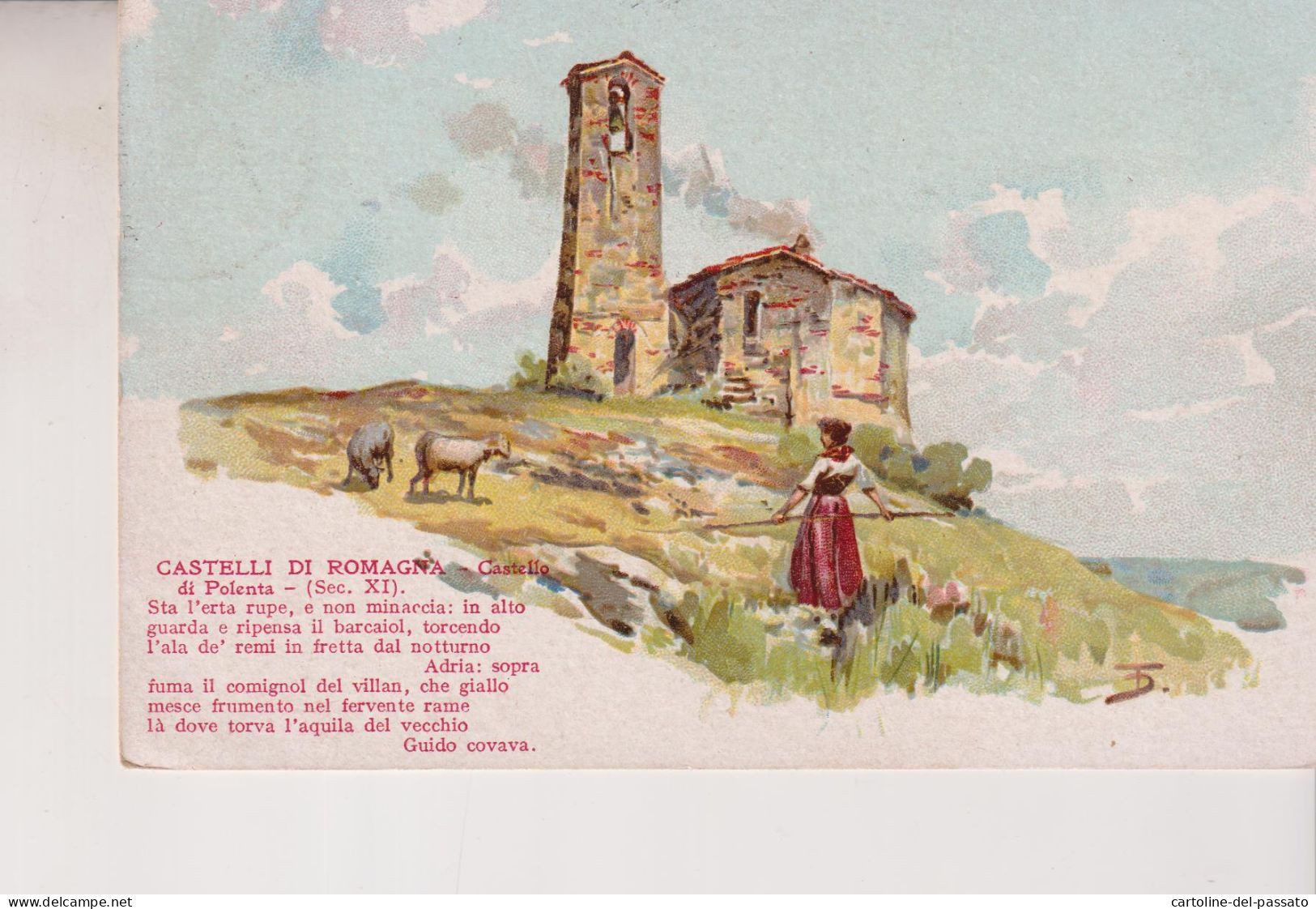 CASTELLI DI ROMAGNA  CASTELLO DI POLENTA  BERTINORO CESENA  VG  1919 - Cesena