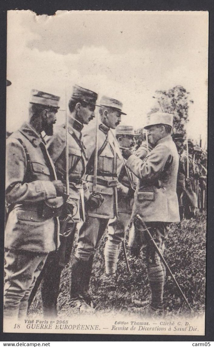 Lot De 3 Cartes Postales Anciennes - Inspection Commandant D'armée - Guerre 1914-18