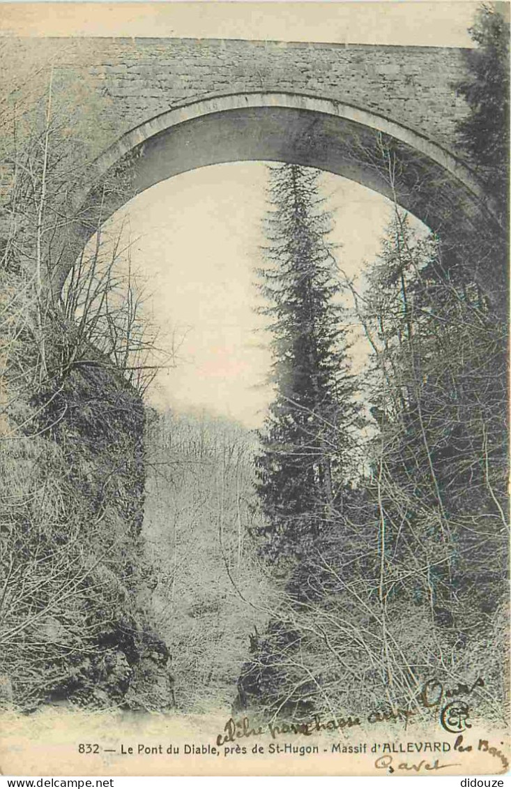 38 - Isère - Le Pont Du Diable Près De St Hugon - Massif D'Allevard - CPA - Oblitération Ronde De 1906 - Voir Scans Rect - Other & Unclassified