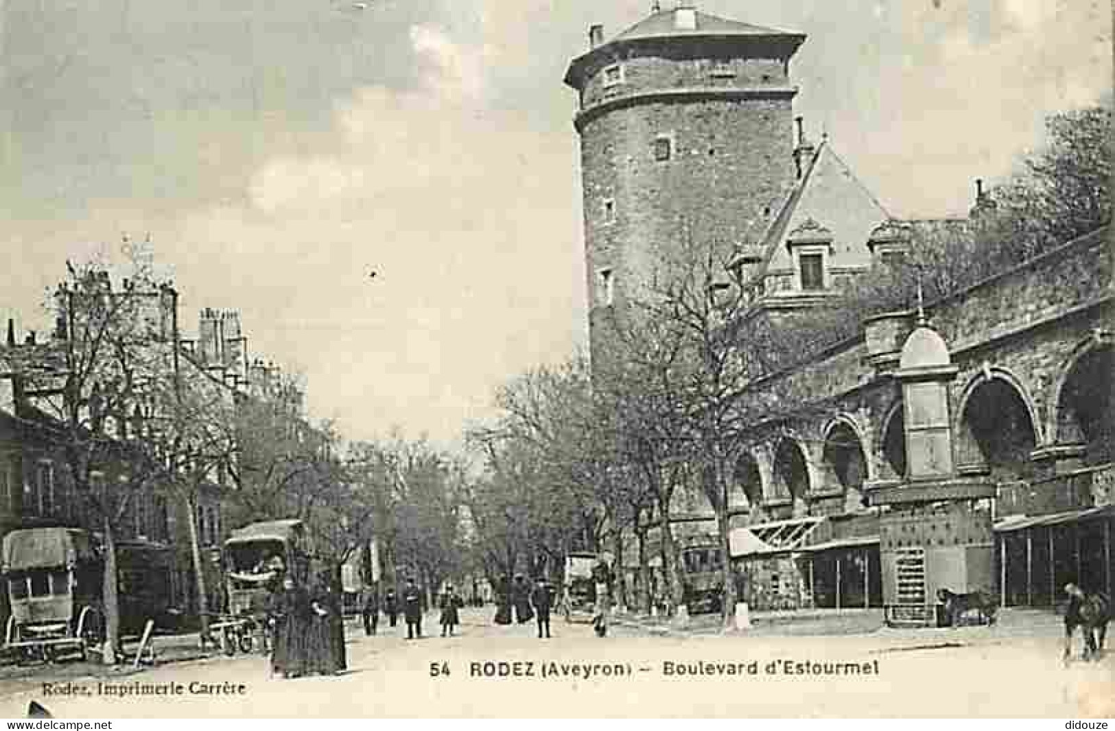 12 - Rodez - Boulevard D'Estournel - Animée - CPA - Voir Scans Recto-Verso - Rodez