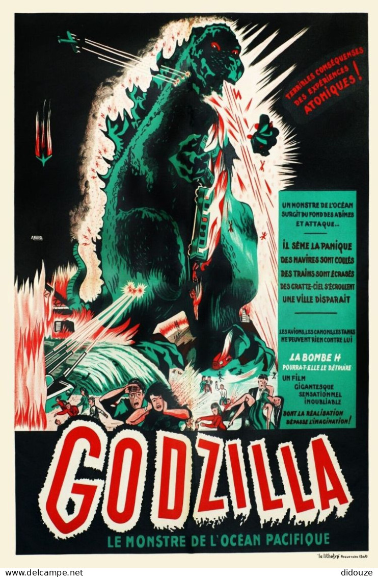 Cinema - Godzilla - Illustration Vintage - Affiche De Film - CPM - Carte Neuve - Voir Scans Recto-Verso - Plakate Auf Karten