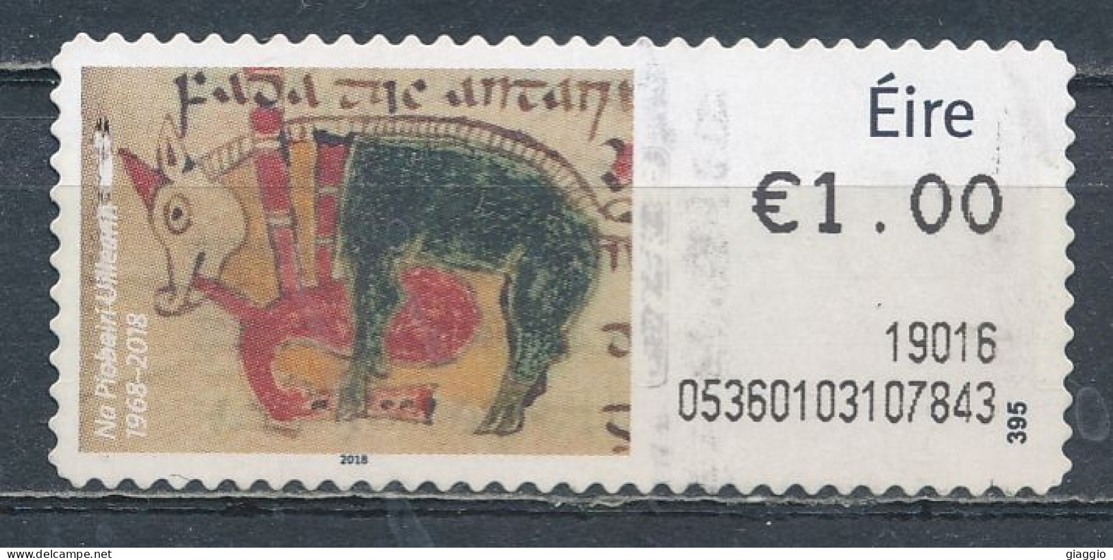 °°° IRELAND - PIG PLAYING UILLEANN PIPES - 2018 °°° - Used Stamps