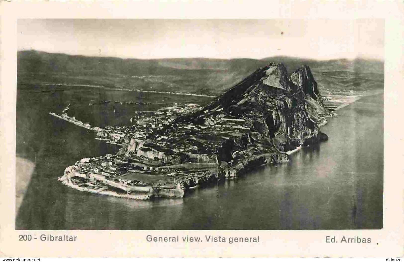 Gibraltar - General View - Vista General - Vue Générale Aérienne - Carte Dentelée - CPSM Format CPA - Voir Scans Recto-V - Gibraltar