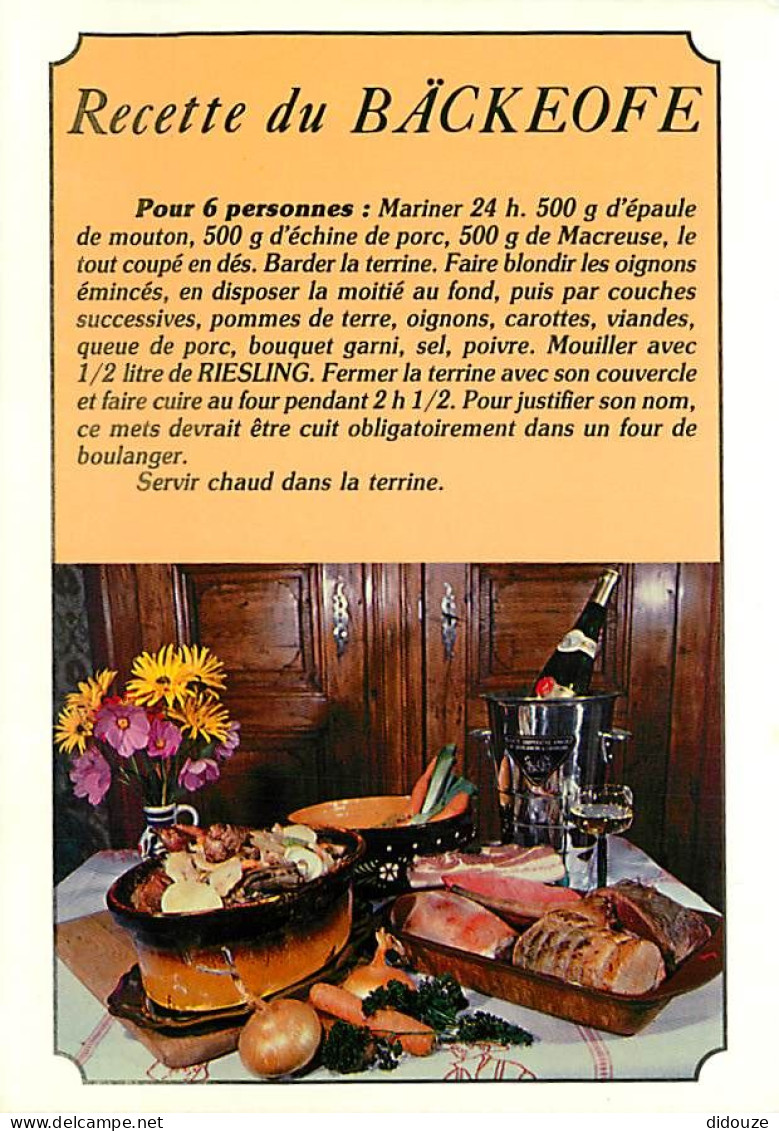 Recettes De Cuisine - Bäckeofe Ou Potée Alsacienne - Carte Neuve - Gastronomie - CPM - Voir Scans Recto-Verso - Recipes (cooking)